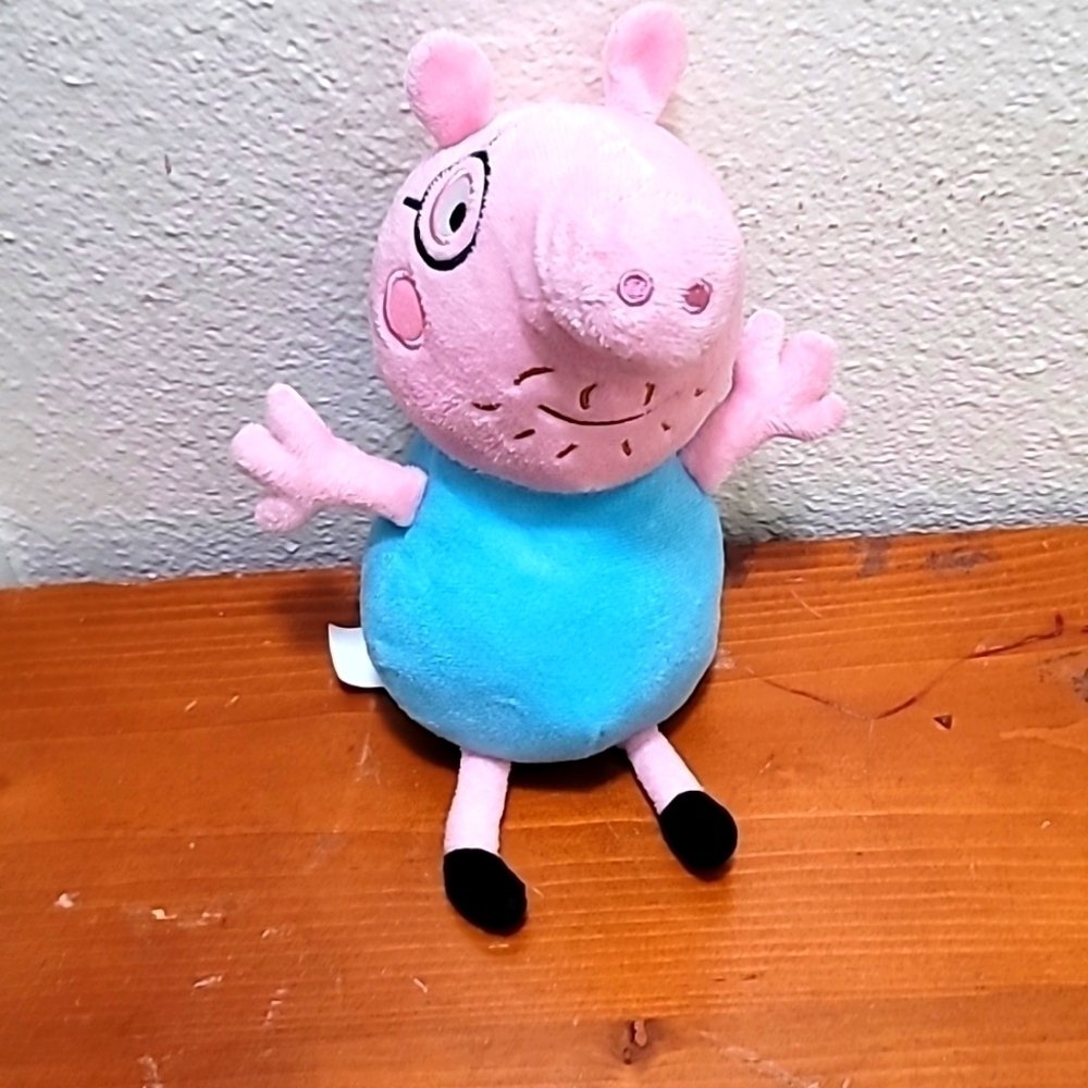 Peppa Pig Daddy Pig Plush Toy Unisex OS Blue Pink Stuffed Animal Hasbro